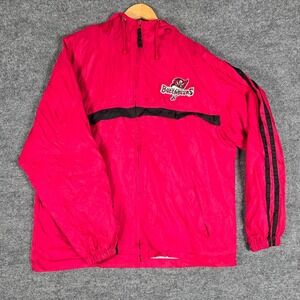 VTG Tampa Bay Buccaneers NFL‎ Game Day Red Black Windbreaker Jacket Men's Medium